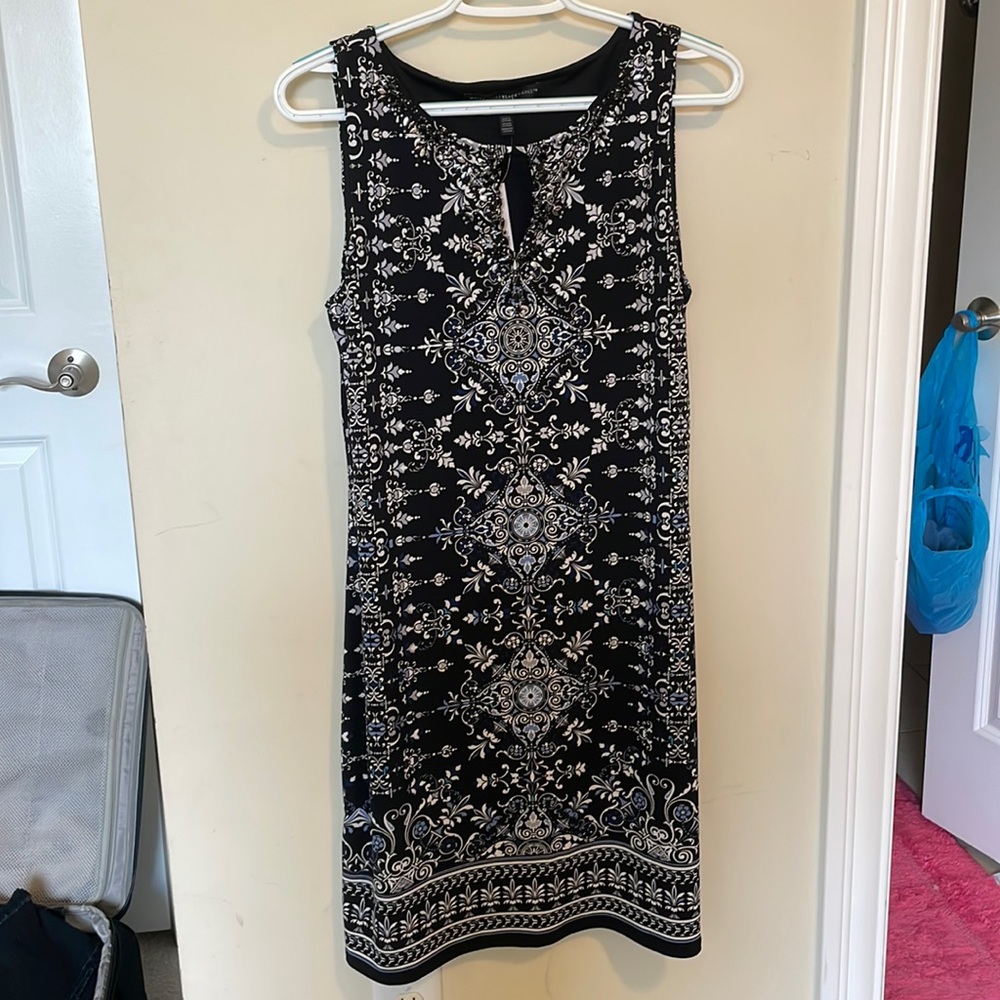 NEW WITH TAGS - White House Black Market sleeveless dress with beaded neckline